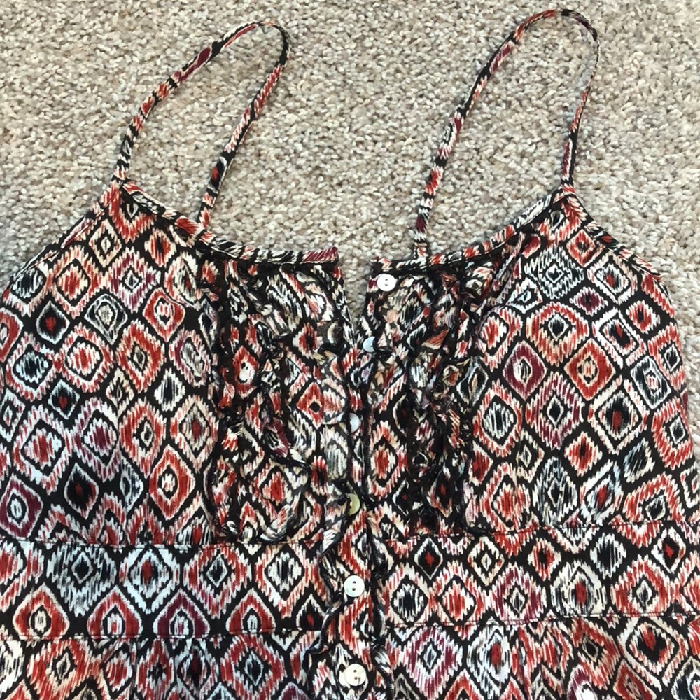 🌺 Apt 9 Women’s Size M Tank Top Red/Black/White - Picture 3 of 8